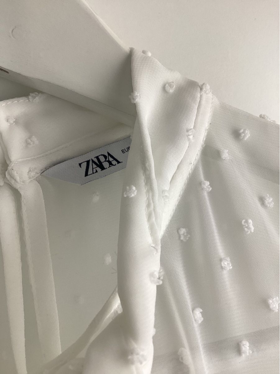 Zara Camicette: Zara Damen Bluse, weiss, Grösse XS – Usato da Zürich venduto da Struktur 1