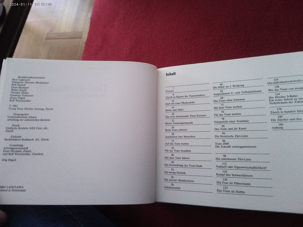 Das Trambuch - 100 Jahre Züri-Tram, (HANSPETER DANUSER )1982 (Gebraucht ...