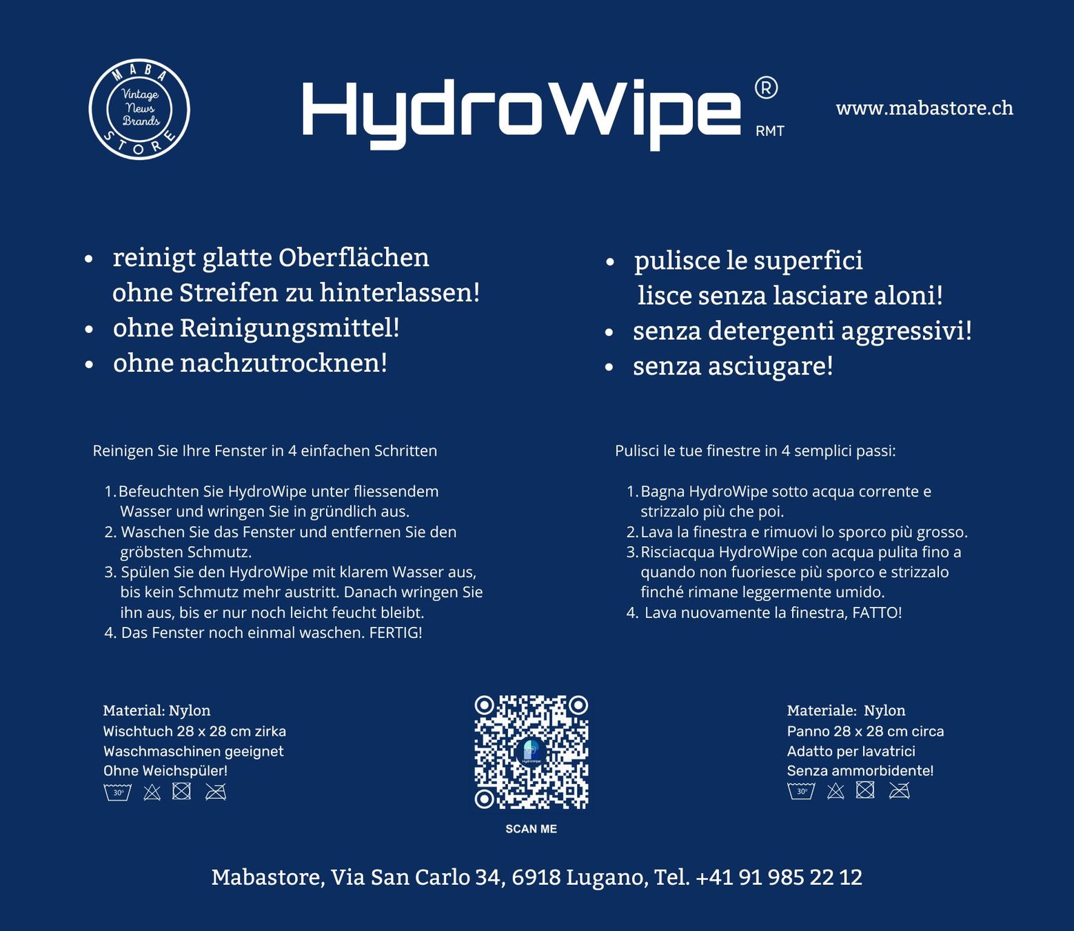 Altro per la casa: Fensterputzen leicht gemacht - HydroWipe Magic Towel – Nuovo e nell'imballaggio originale da Figino venduto da MabaStore24 1