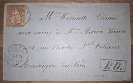 Sitzende Helvetia Nr. 43 Boudry P.D Kat. 300.-