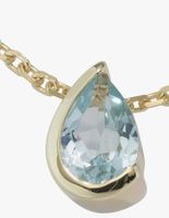 Anhänger aus 8 Karat 333 Gold mit Blautopas-Tropfen