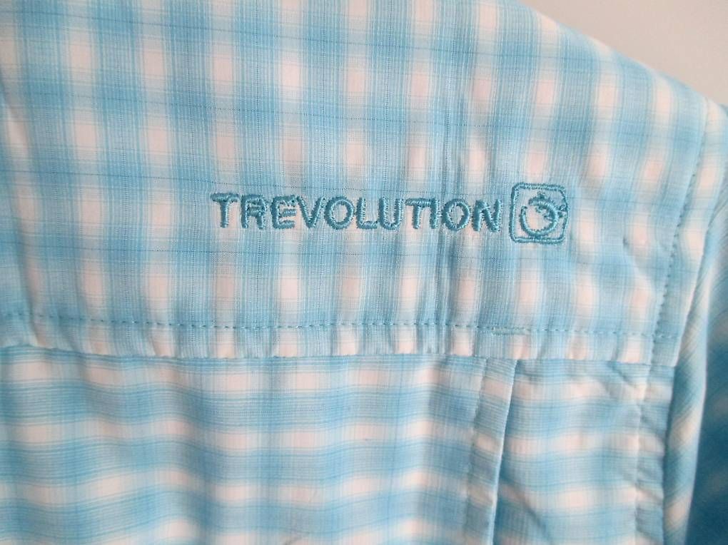Camicette: Bluse/Wanderbluse von Trevolution, Gr. 40, hellblau/weiss – Usato da glattfelden venduto da carlo046 2