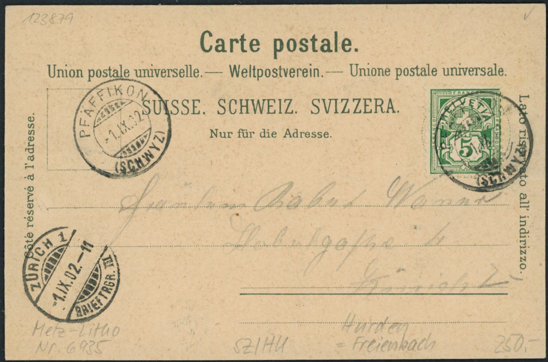 Cartes postales: SZ Hurden - Litho - Freienbach – D'occasion à Schindellegi par stationary 1