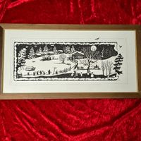 Mini Art - Scherenschnitt Ursula Regez - *Winterlandschaft*