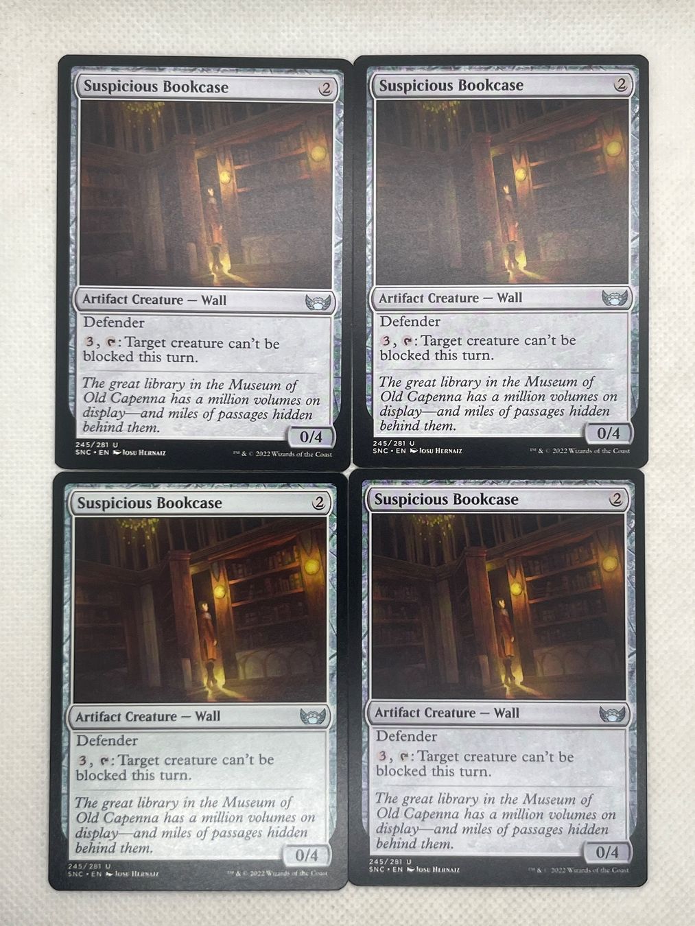Magic The Gathering Carte collezionabili: 4x Suspicious Bookcase Magic Karten SNC 245/281 – Usato da Hinterkappelen venduto da Kim1992