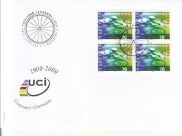 SBK 989 im 4er-Block FDC