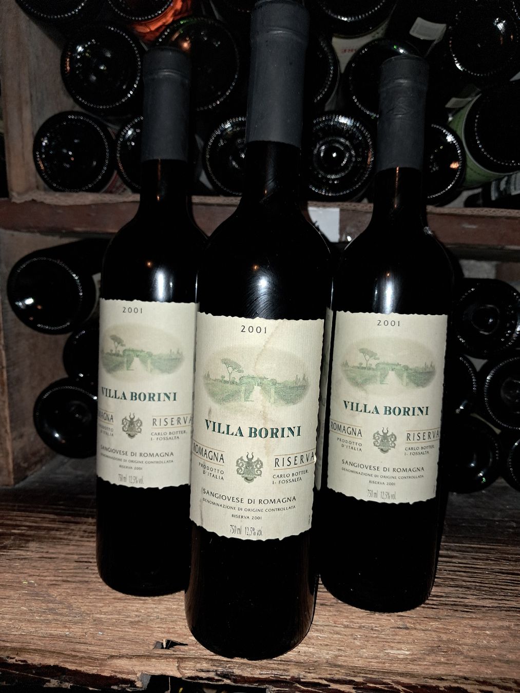 Wein: Lot de 3 Villa Borini Sangiovese di Romagna Riserva 2001 – Neu und originalverpackt aus Le locle von juliensaran