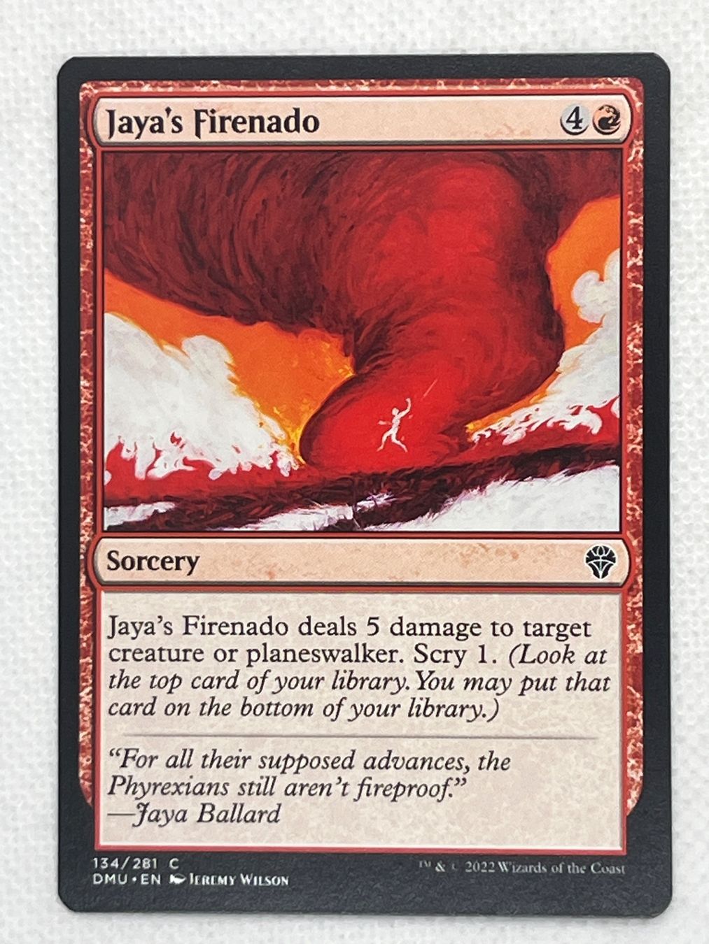 Magic The Gathering Sammelbilder & Trading cards: MTG Jaya's Firenado DMU 134 Englisch Common – Gebraucht aus Hinterkappelen von Kim1992