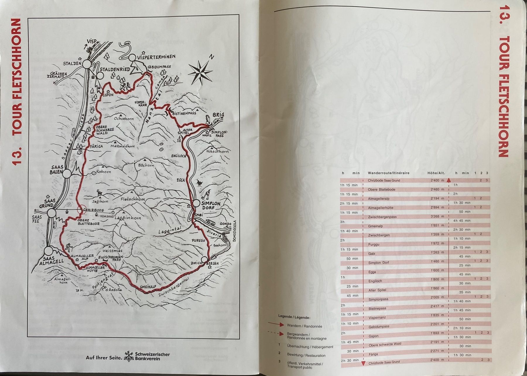 Cartine & Atlanti: Heft WALLISER WANDERWEGE / SENTIERS VALAISANS – Usato da Dietlikon venduto da Sa_Biene 3