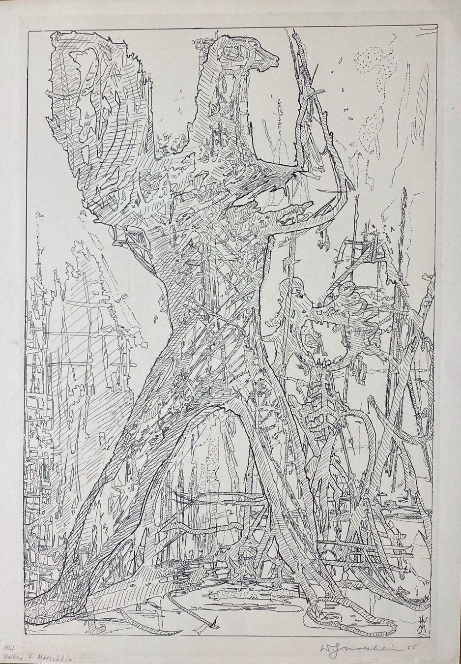 Grafica & Litografie: Walter Johannes Möschlin, Litho 1955 – Nuovo (secondo la descrizione) da grenchen venduto da Belarte