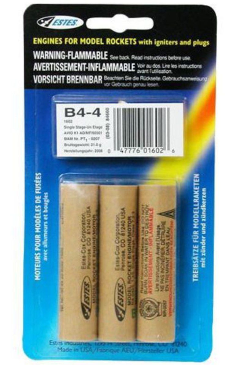 Modellismo RC: Estes ES1602 Standard Rocket Engine B4-4 – Nuovo e nell'imballaggio originale da Trélex venduto da Microcx2