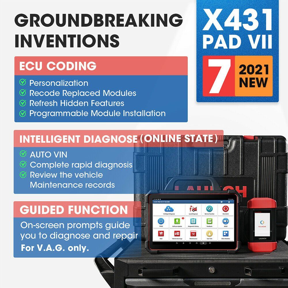 Launch Alle Werkzeuge: Launch X431 PAD VII Pad 7 OBD2 KFZ Diagnosegerät – Neu und originalverpackt aus Malans GR von BUYBEST-Schweiz 1