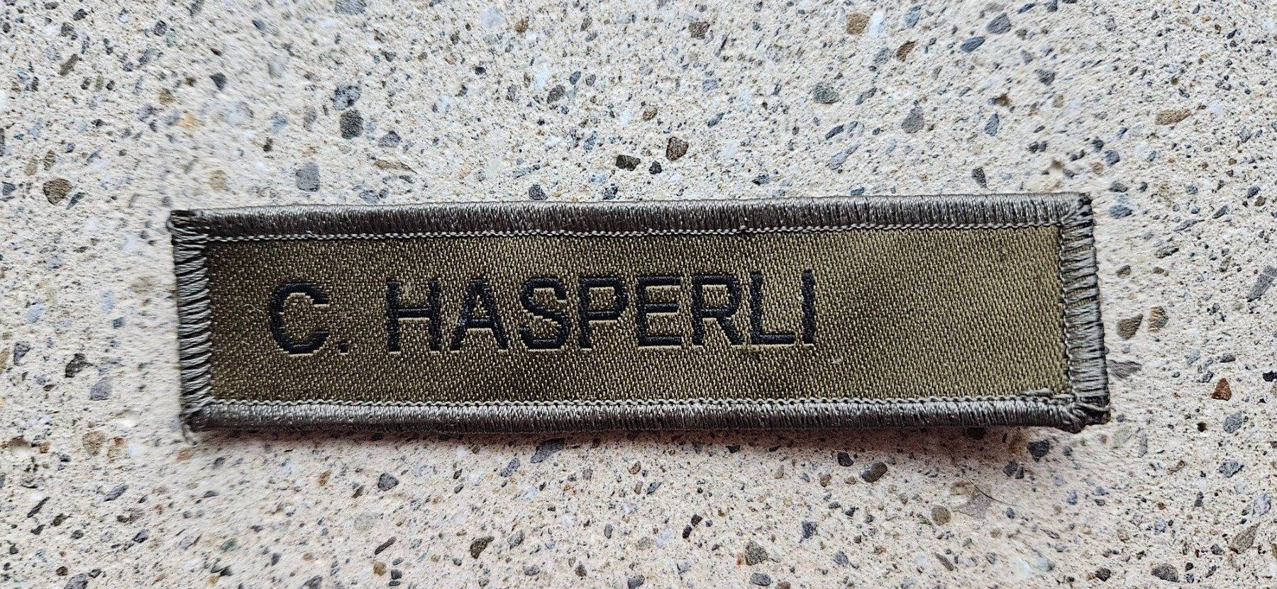 Schweizer Armee Placchette & Badge: ***  Spass Namenschild mit klett *** – Usato da Riedholz venduto da fr_sIruP