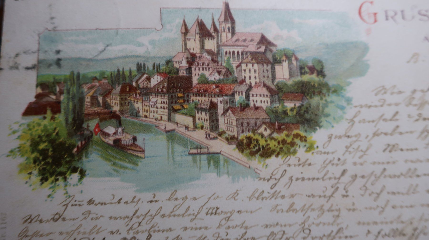 Cartoline postali: Gruss aus Thun  (1901) – Usato da Cormoret venduto da Pascalll2001 4