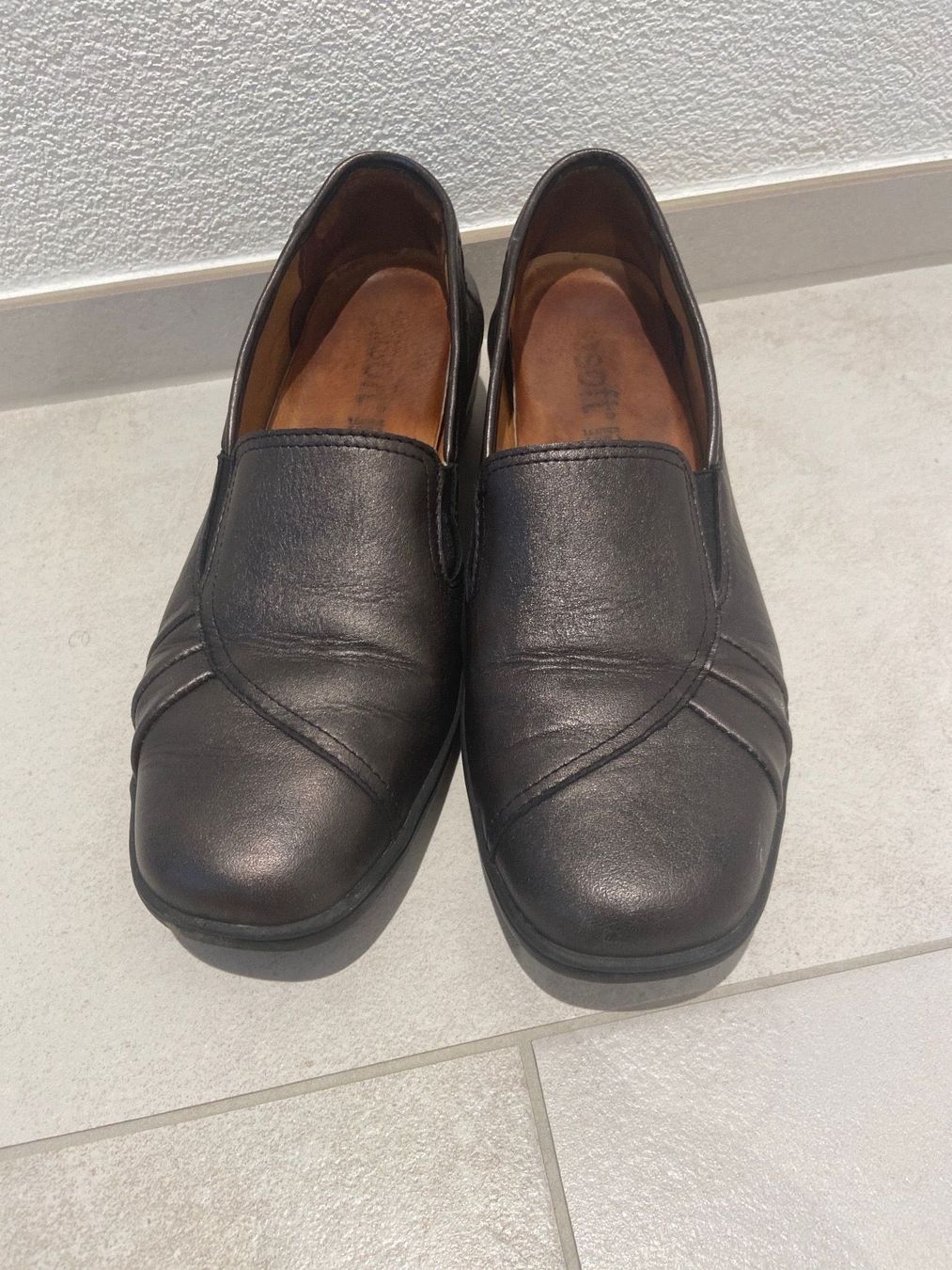 Scarpe da donna: Braune Damen Leder Schuhe – Usato da Zug venduto da Hehe 1