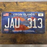  🇺🇸 U.S. Autoschild, Virgin Islands JAU 313 - ORIGINAL 