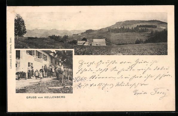 Cartes postales: AK Waldenburg, Gasthof, Kellenberg, 1906 – D'occasion à Berlin par bartko-reher