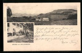 AK Waldenburg, Gasthof, Kellenberg, 1906
