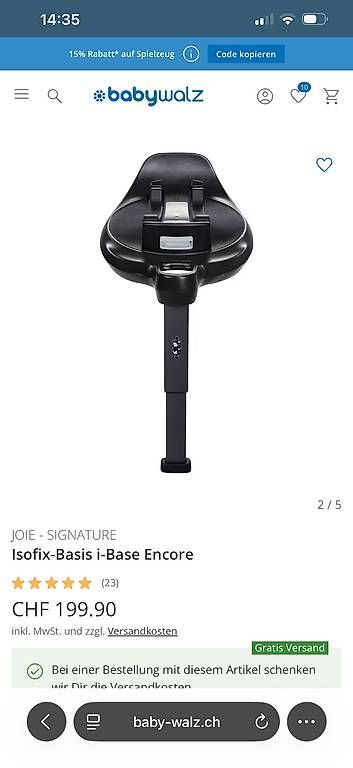 Sièges auto: Isofix-Basis i-Base Encore – D'occasion à Corminboeuf par Zyna85 1
