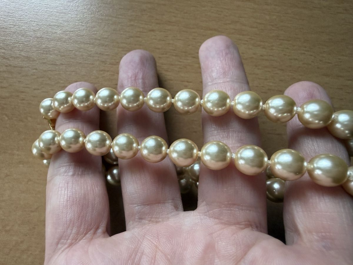 Catenine: Cremefarbene Vintage-Perlenkette – Usato da Lamone venduto da LaCantinaMagica 6