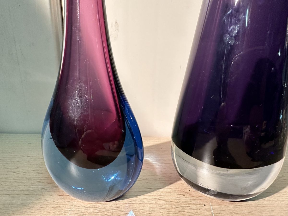 Murano Vasi & Recipienti: 2x Vases design en verre soufflé Murano – Usato da Lausanne venduto da artnouveau04 3