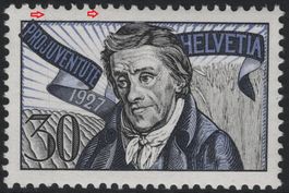 PJ 30 Rp. Pestalozzi mit ABART schwarze Striche