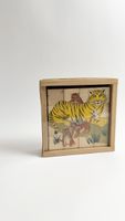 Vintage Klötzli-Puzzle aus Holz – Atelier Fischer (Schweiz)