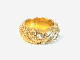 Luxurious 18K Gold Plated Silver Ring