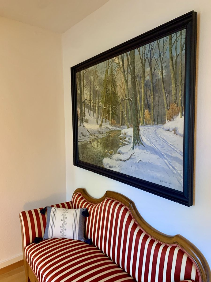Gemälde: Ölgemälde Winterlandschaft V. Jespersen mit Holzrahmen – Gebraucht aus Sissach von youngmoon 2