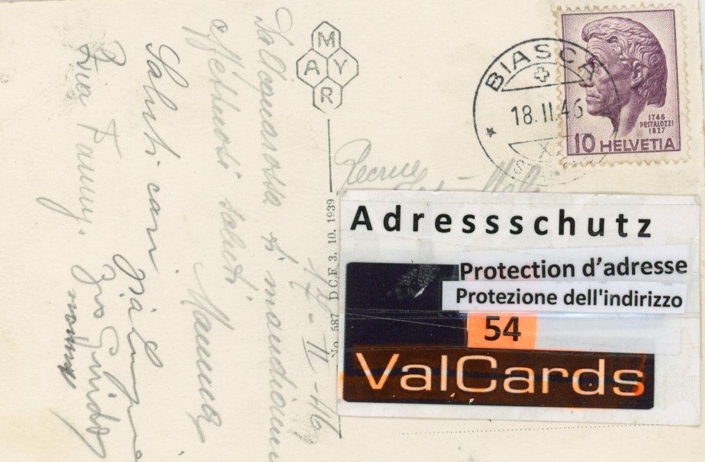 Cartes postales: Acquarossa  TI         um 1946 – D'occasion à Brig par Valcards54 1