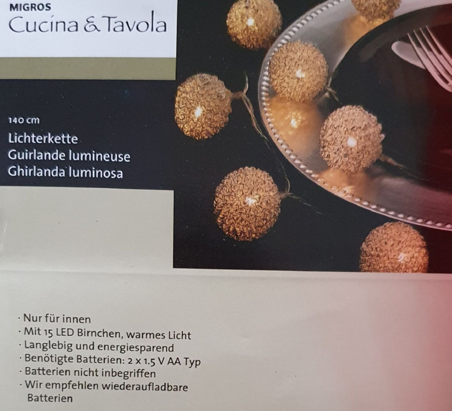 Migros Ghirlande e barre luminose: Lichterkette Kugeln – Usato da Wiedlisbach venduto da hil_lh5w 7