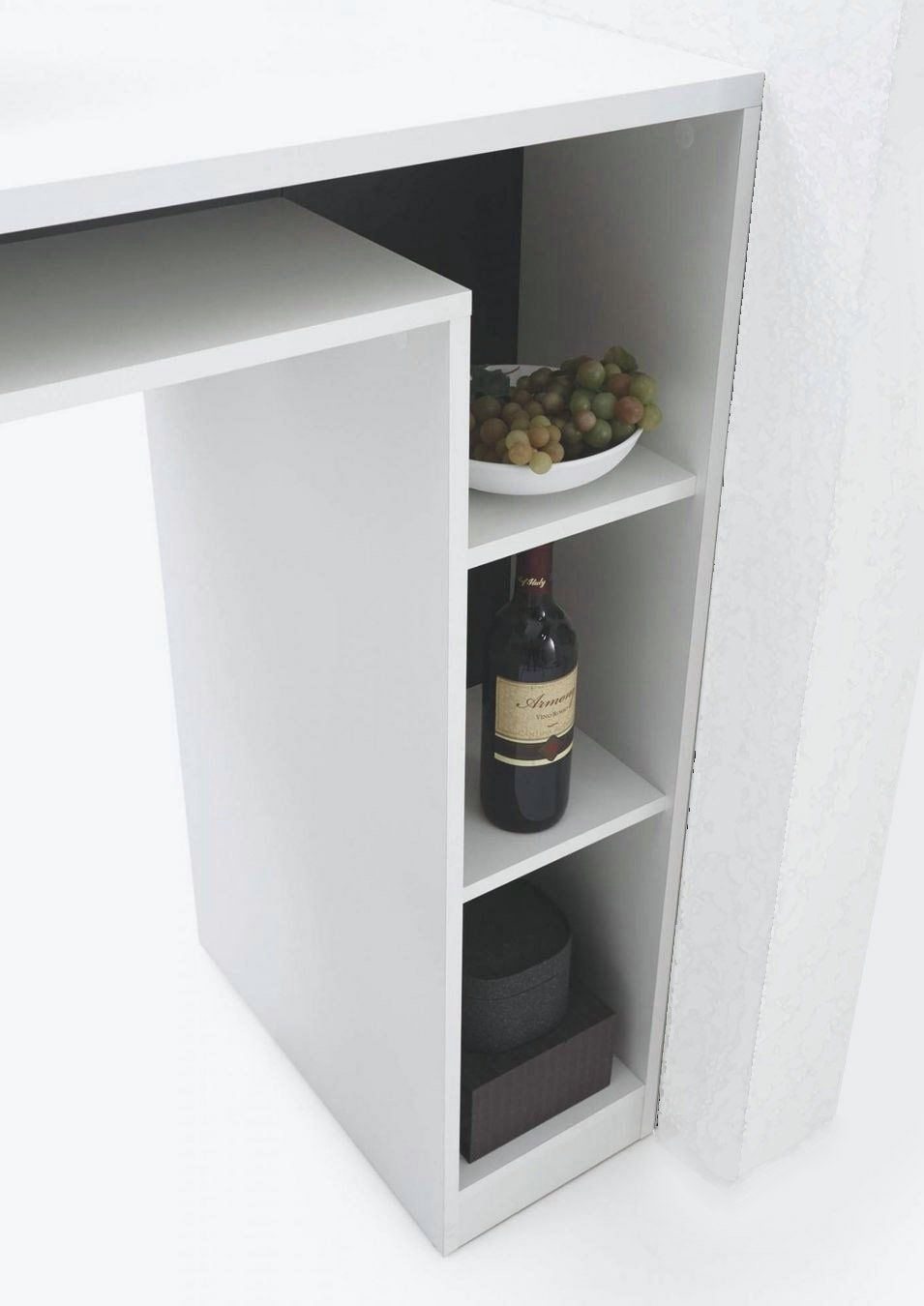 Tavoli: Bartisch mit Regal (beidseitig) - LBH 108x50x103 – Nuovo e nell'imballaggio originale da Wald AR venduto da Paul- 2