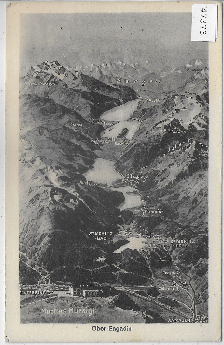 Ansichtskarten: Panorama - Ober-Engadin - St. Moritz Maloja – Gebraucht aus Ettingen von Kartenplanet
