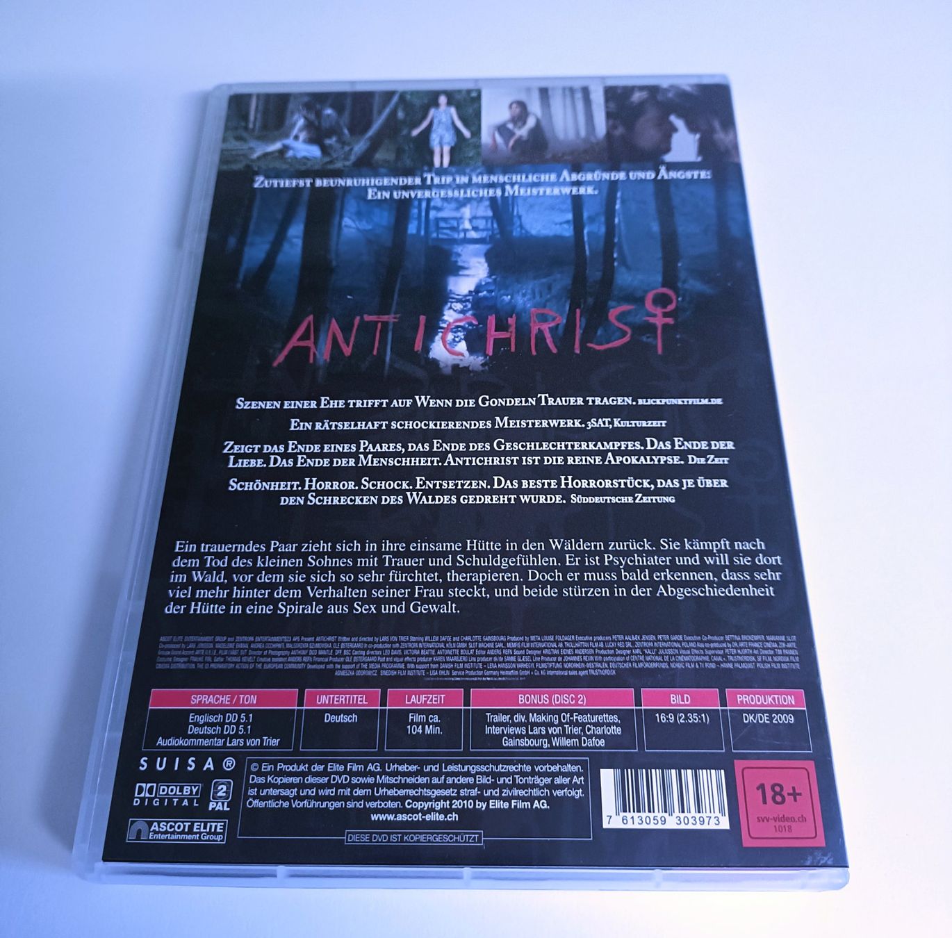 Tutti i DVDs: ANTICHRIST  Lars von Trier, W. Dafoe – Nuovo (secondo la descrizione) da Köniz venduto da Movieportal007 1