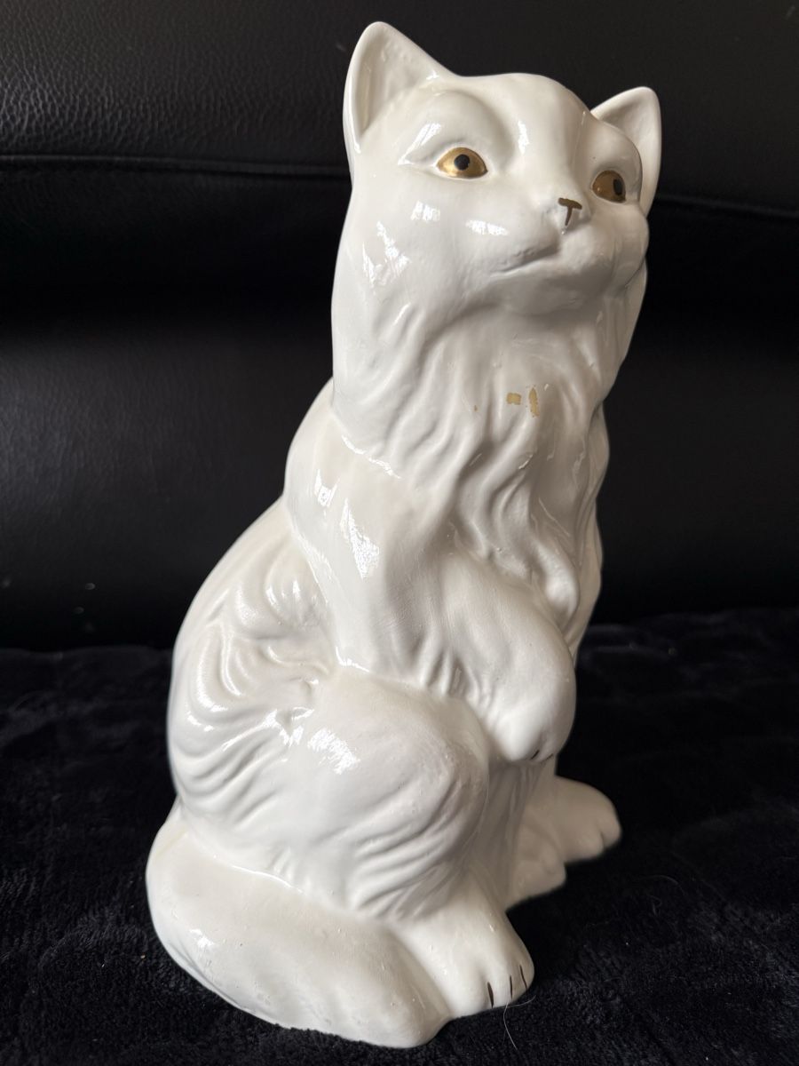 Figuren: Weisse Porzellan Katze – Gebraucht aus Biel/Bienne von Katja01112 3