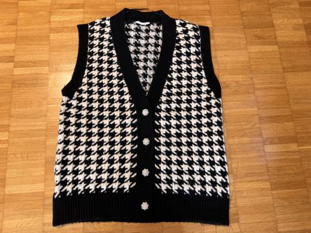 Mango Strickweste Hahnentrittmuster Gr.XS Top Zustand!