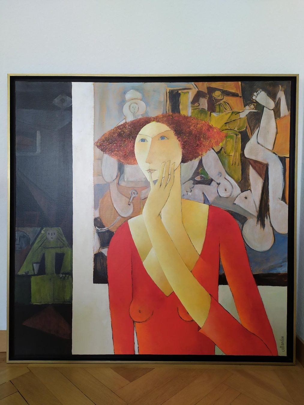Dipinti: Tableau "A l'expo Picasso" de Collandre – Usato da Genève venduto da njia 1