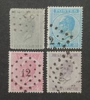 Belgien 1865-67, König Leopold I, gestempelte