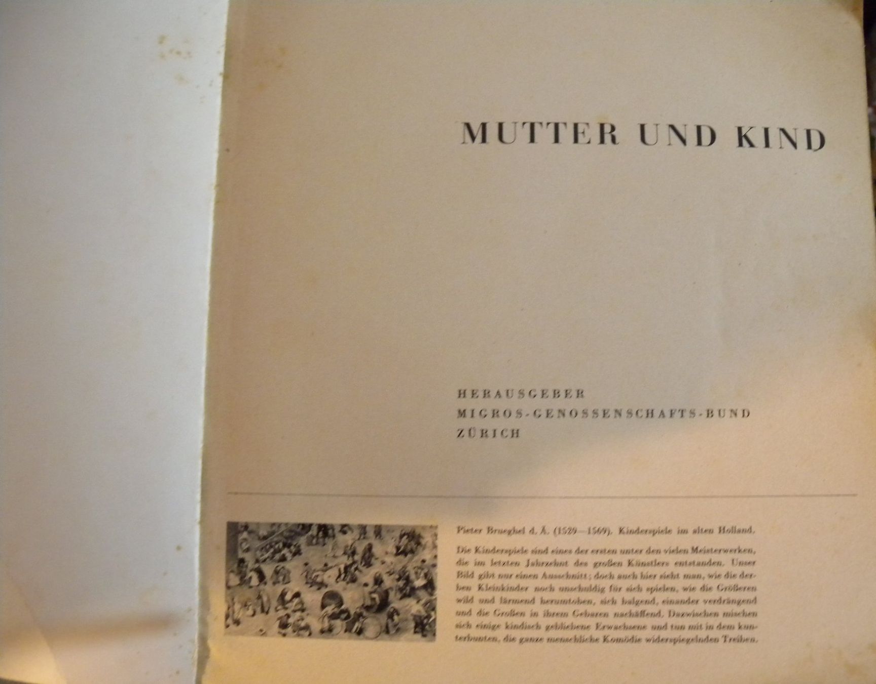 Bücher: "Mutter und Kind", Migros Vintage – Gebraucht aus Hauenstein von Danbach 1