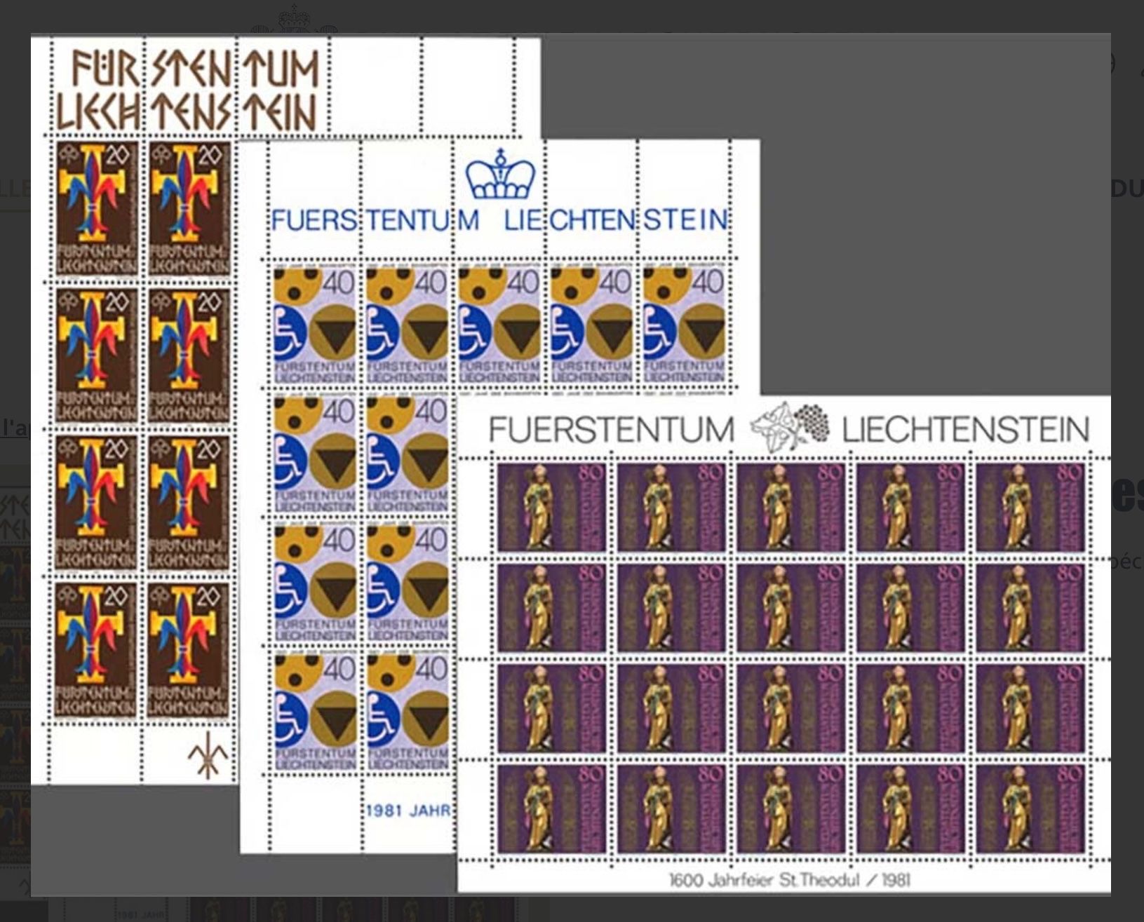 🇱🇮 1981 SÉRIE 1er jour ÉMIS COMMÉMORATIVES (LBK 70 00) (Neuf (Voir 🇱🇮 1981 SÉRIE 1er jour ÉMIS COMMÉMORATIVES (LBK 70 00) (Neuf (Voir