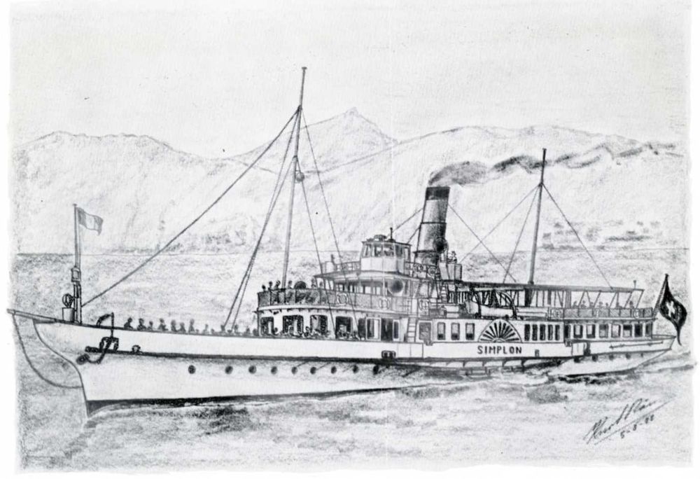 Kunstkarte DS Simplon, Raddampfer, Lac Léman, Schiff (D'occasion) à ...