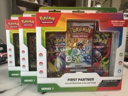 Pokémon First Partner Illustration Collection Serie 1 3x