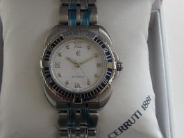 CERRUTI Aut. mit Datum. Sapphire Crystal, Stainless Bracelet