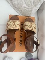 Louis Vuitton Espadrille Wedge Sandals, Size 38, Summer!