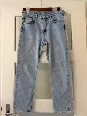 Arket Jeans Regular Cropped Stretch Grösse 31 hellblau