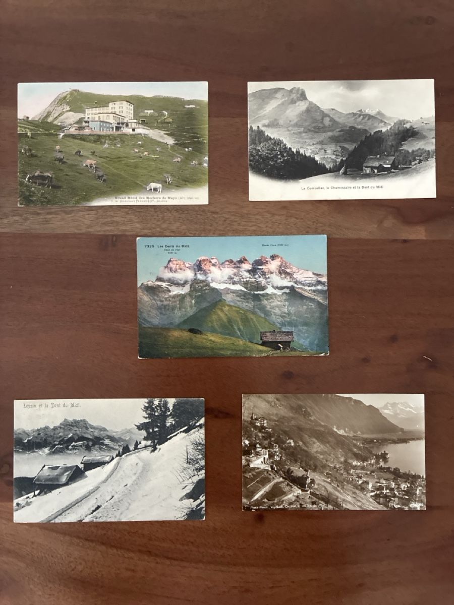Cartoline postali: 10 Ansichtskarten Schweiz la Dent du Midi VD – Usato da Oftringen venduto da Cla.vD.74 2
