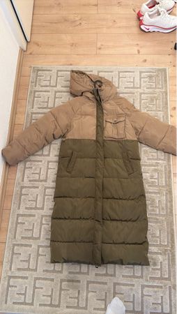 Warme Winterjacke zweifarbig Grösse S