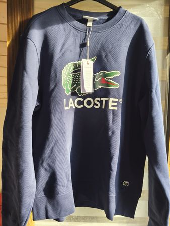 Lacoste Sweatshirt Blau mit Logo Grösse L neu mit Etikett