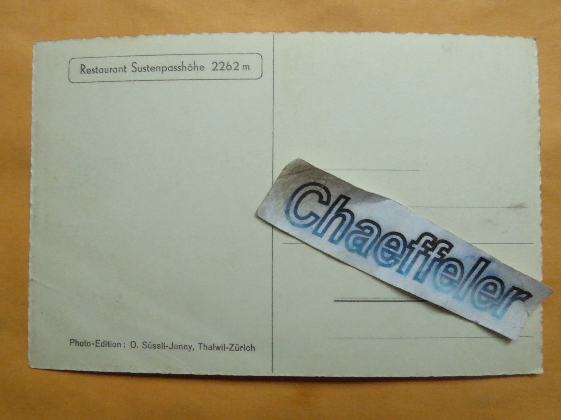 Cartoline postali: Sustenstrasse mit Steingletscher und – Usato da Zürich venduto da Chaeffeler 1