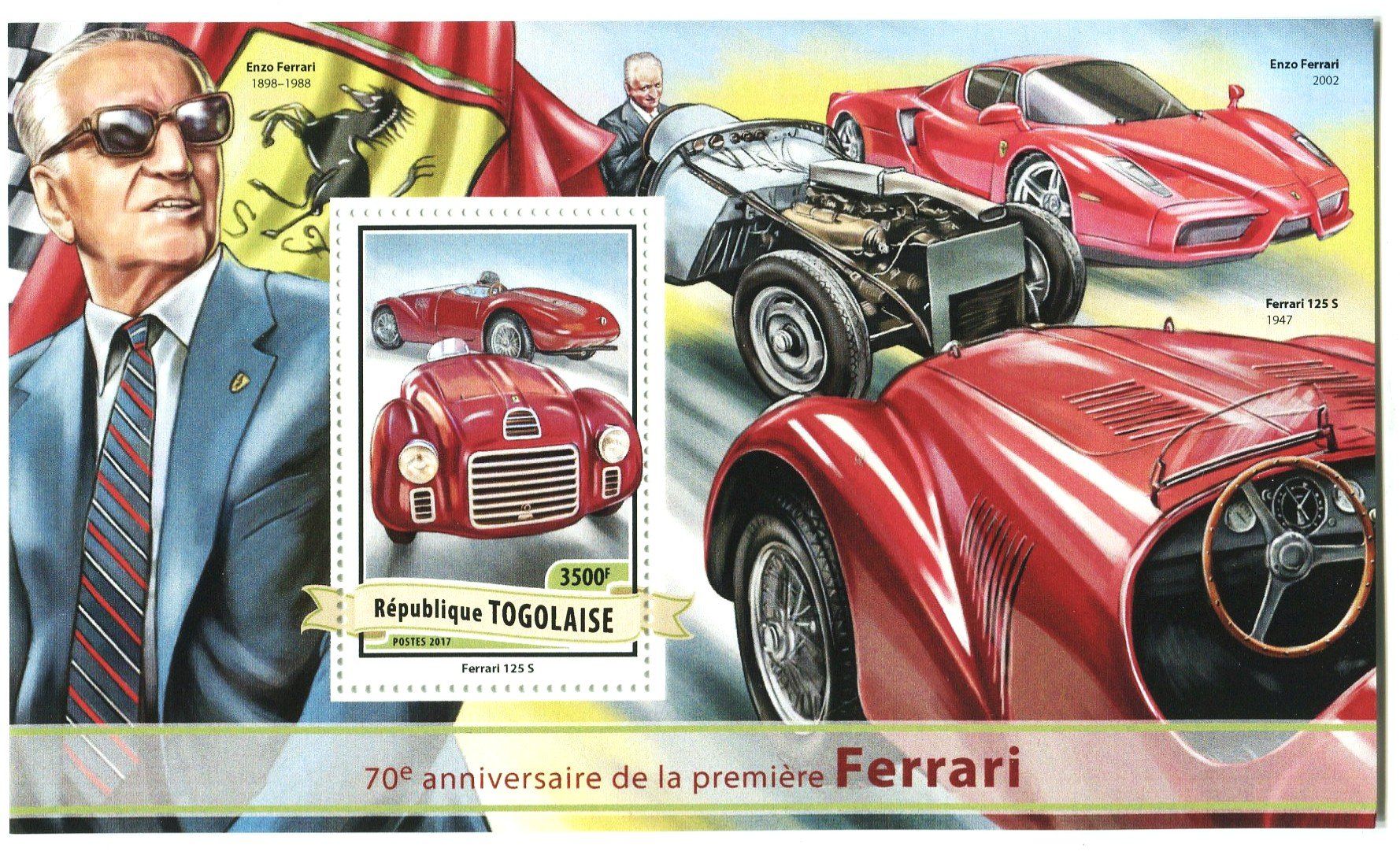 Tutti i francobolli: Block "Ferrari". Togo – Nuovo e nell'imballaggio originale da Basel venduto da Butsch5